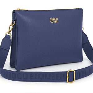 ENRICO COVERI - Borsa multitasche firmata giornaliera elegante 3 zip