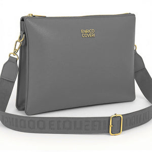 ENRICO COVERI - Borsa multitasche firmata giornaliera elegante 3 zip