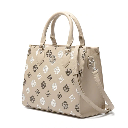 Coveri World - Borsa firmata bauletto fantasia logata tote bag firmata