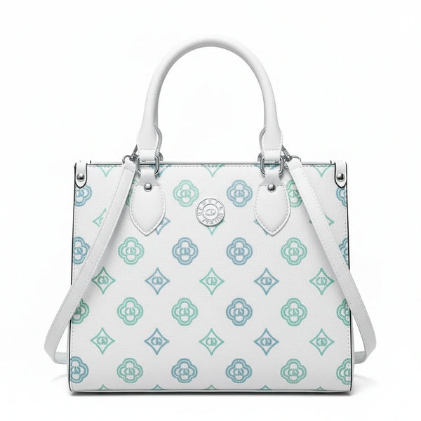 Coveri World - Borsa firmata bauletto fantasia logata tote bag firmata
