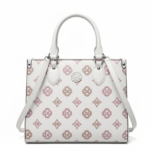 Coveri World - Borsa firmata bauletto fantasia logata tote bag firmata