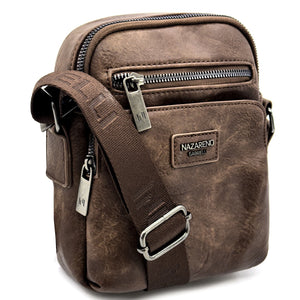 Borsello Uomo firmato Nazareno Gabrielli simil pelle borsellino Capiente e Resistente multi tasche