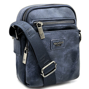 Borsello Uomo firmato Nazareno Gabrielli simil pelle borsellino Capiente e Resistente multi tasche