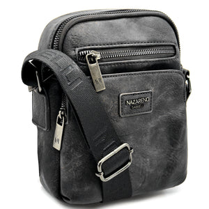 Borsello Uomo firmato Nazareno Gabrielli simil pelle borsellino Capiente e Resistente multi tasche