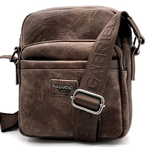Borsello Uomo firmato Nazareno Gabrielli simil pelle borsellino Capiente e Resistente multi tasche nuovo
