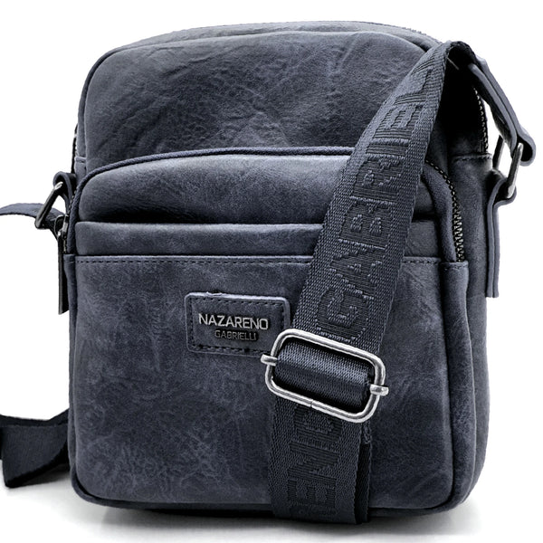 Borsello Uomo firmato Nazareno Gabrielli simil pelle borsellino Capiente e Resistente multi tasche nuovo