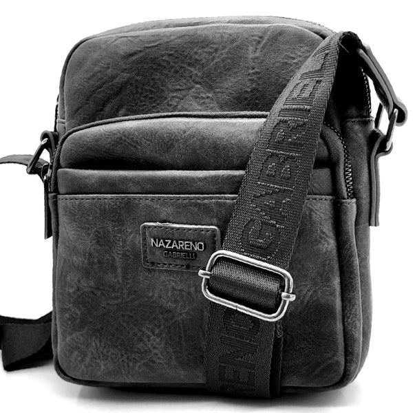 Borsello Uomo firmato Nazareno Gabrielli simil pelle borsellino Capiente e Resistente multi tasche nuovo