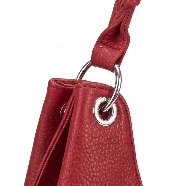 Hobo G. Valentini 9540-192, colore Rosso, dettaglio di manico e ferramenta
