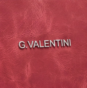 Shopping G. Valentini 9940-673D, colore Rosso, dettaglio del marchio