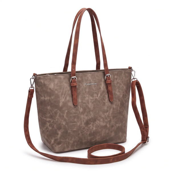 Shopping G. Valentini 9940-673D, colore Taupe, vista su sfondo bianco