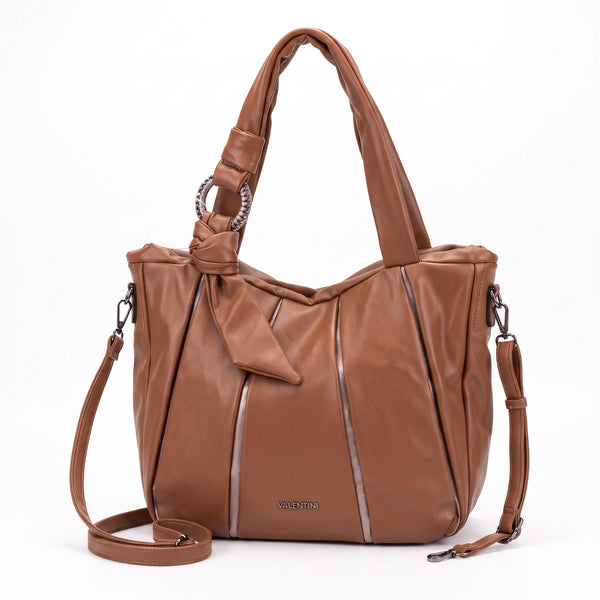 Shopping Valentini 6840-320, colore Cuoio, vista su sfondo bianco