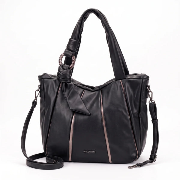 Shopping Valentini 6840-320, colore Nero, vista su sfondo bianco
