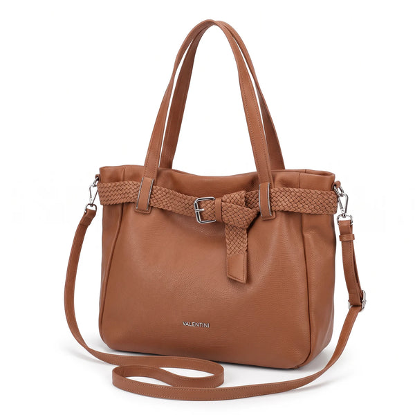 Shopping Valentini 6840-325, colore Cuoio, vista su sfondo bianco