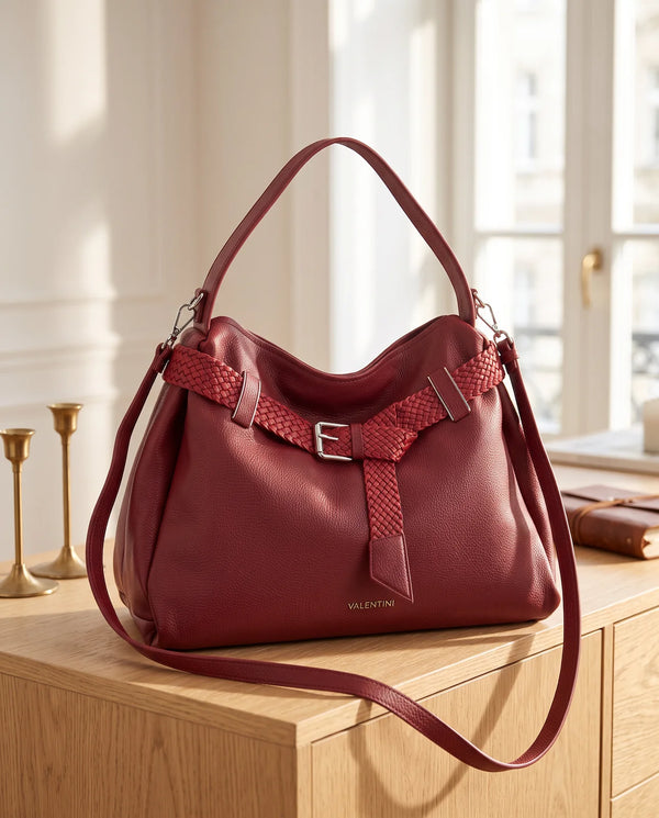 Borsa a spalla Valentini 6840-326, colore Rosso, ambientata