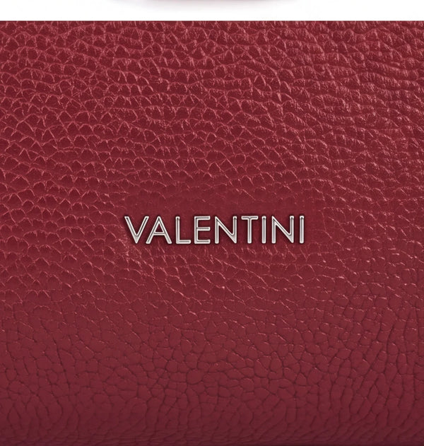 Borsa a spalla Valentini 6840-326, colore Rosso, dettaglio del marchio