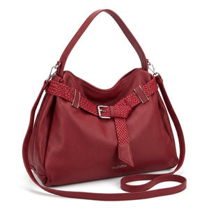 Borsa a spalla Valentini 6840-326, colore Rosso, vista su sfondo bianco