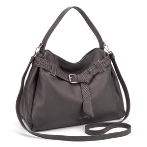 Borsa a spalla Valentini 6840-326, colore Grigio, vista su sfondo bianco