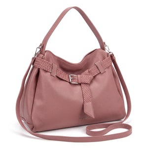 Borsa a spalla Valentini 6840-326, colore Rosa, vista su sfondo bianco