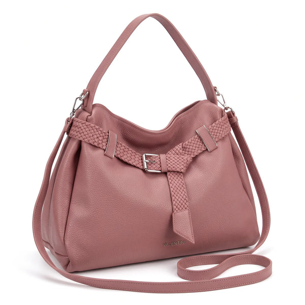Borsa a spalla Valentini 6840-326, colore Rosa, vista su sfondo bianco