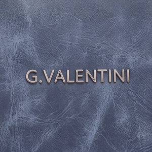 Tracolla G. Valentini A9950-131B, colore Blu, dettaglio del marchio