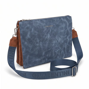 Tracolla G. Valentini A9950-131B, colore Blu, vista su sfondo bianco