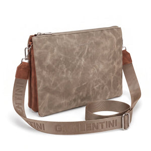 Tracolla G. Valentini A9950-131B, colore Khaki, vista su sfondo bianco