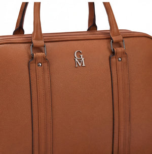 Borsa da lavoro doppio scomparto 94950, cuoio, dettaglio dei manici