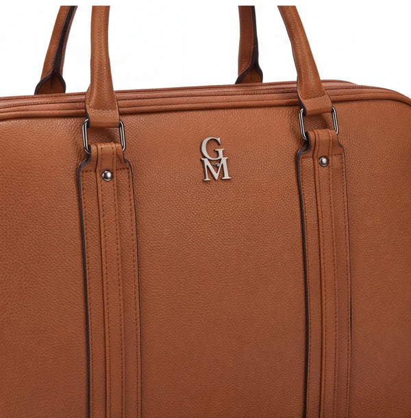 Borsa da lavoro doppio scomparto 94950, cuoio, dettaglio dei manici