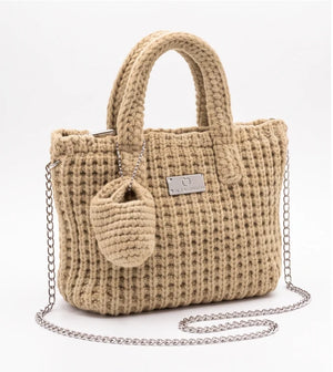 Borsa con due manici Baci & Abbracci BMZ004, beige chiaro