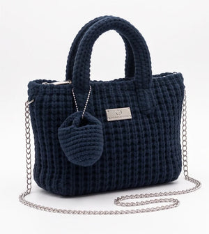Borsa con due manici Baci & Abbracci BMZ004, blu navy