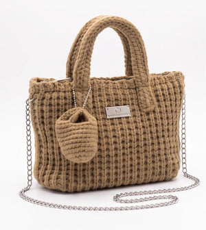 Borsa con due manici Baci & Abbracci BMZ004, cammello