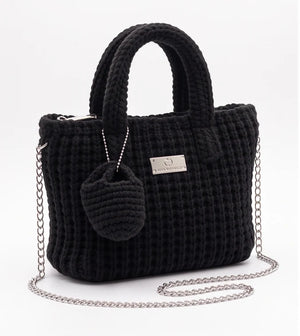 Borsa con due manici Baci & Abbracci BMZ004, nero