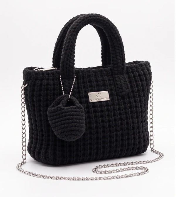 Borsa con due manici Baci & Abbracci BMZ004, nero