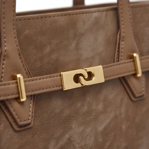 Borsa shopper Gino Valentini 0940-36, dettaglio chiusura dorata