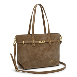Borsa shopper Gino Valentini 0940-36, Khaki, vista su sfondo bianco