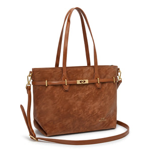 Borsa shopper Gino Valentini 0940-36, Marrone (Brown), vista su sfondo bianco
