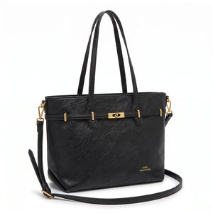 Borsa shopper Gino Valentini 0940-36, Nero (Black), vista su sfondo bianco