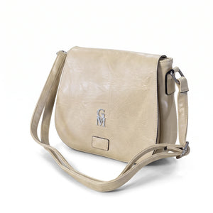 Borsa a tracolla 2881, avorio, vista su sfondo bianco