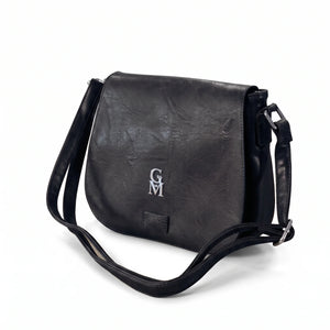 Borsa a tracolla 2881, nero, vista su sfondo bianco