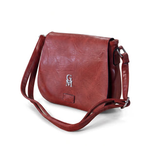 Borsa a tracolla 2881, rosso, vista su sfondo bianco