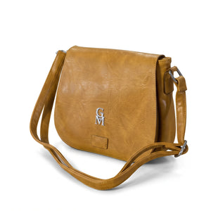 Borsa a tracolla 2881, senape, vista su sfondo bianco