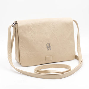 Borsa a tracolla L6322, avorio, vista su sfondo bianco