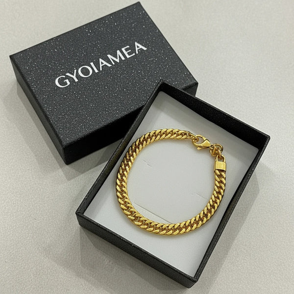 Bracciale Grumetta Piatta Unisex in Acciaio – Stile Industrial Minimal - regolabile