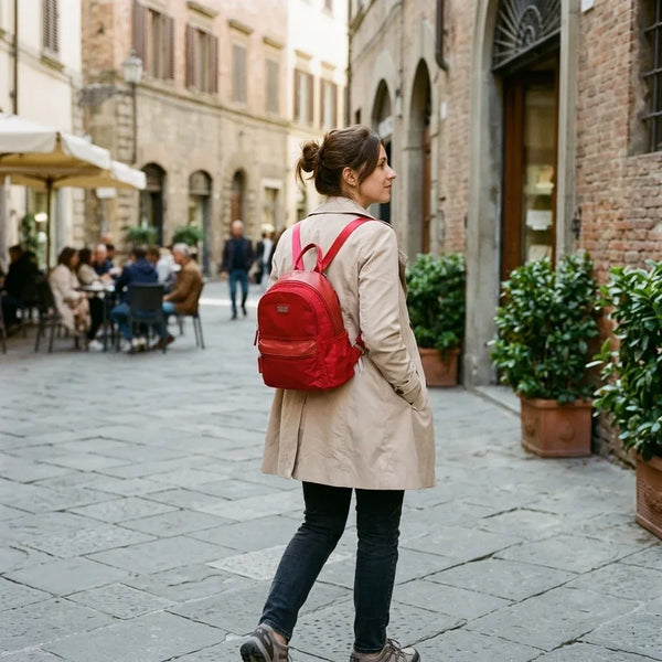 Zaino donna piccolo CA8002, indossato in città