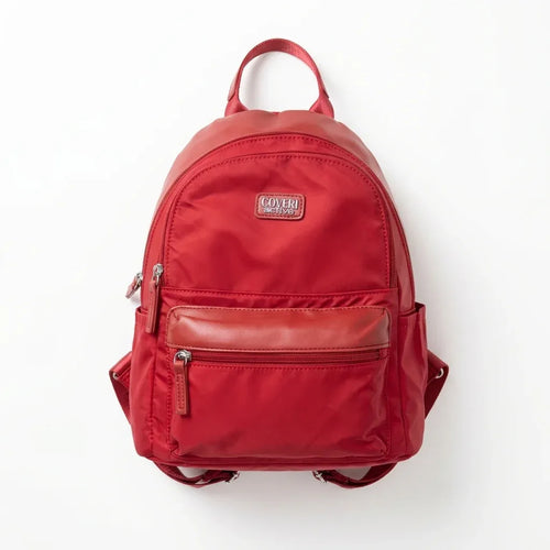 Zaino donna piccolo CA8002, colore rosso, vista principale su sfondo bianco
