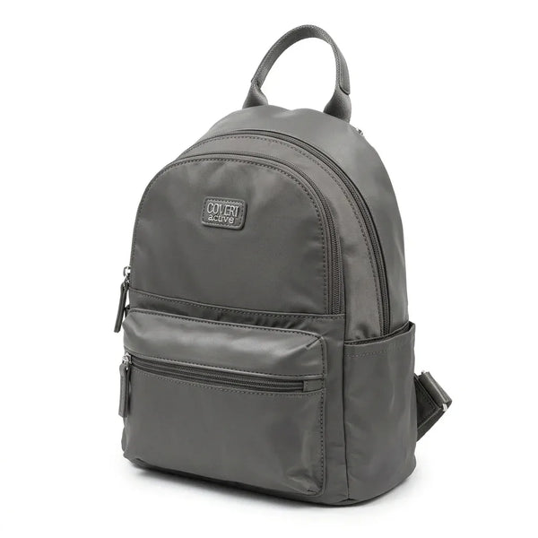 Zaino donna piccolo CA8002, colore grigio, su sfondo bianco