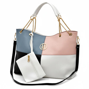 La Azzitata borsa 2 in 1 shopping con pochette in omaggio - morbida elegante casual spalla multi colore