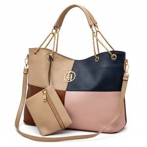 La Azzitata borsa 2 in 1 shopping con pochette in omaggio - morbida elegante casual spalla multi colore