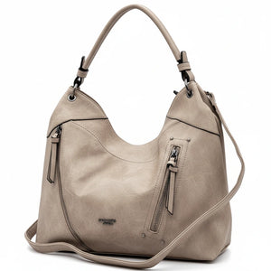 Borsa a sacco firmato da Nazareno Gabrielli Colletion donna spalla a tracolla simil pelle zip frontali