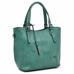 Borsa firmata Nazareno Gabrielli + pochette OMAGGIO donna spalla shopping capiente simil pelle venata coconuda